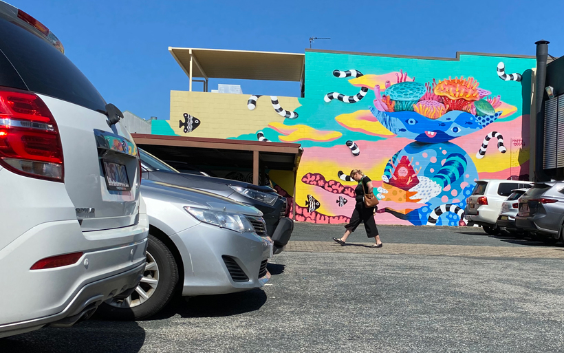 carpark mural Mackay