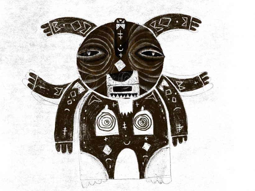 tribal character illustration
