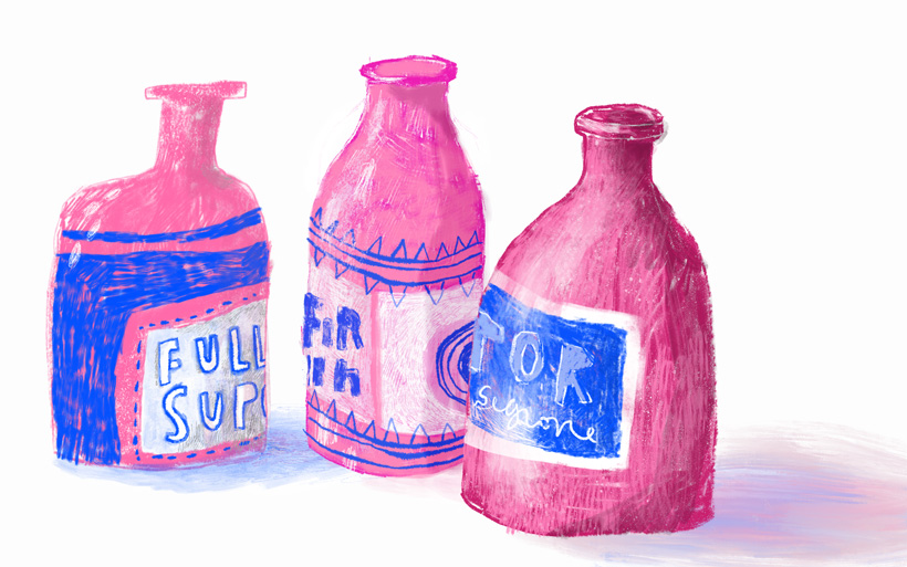 bottle drawings