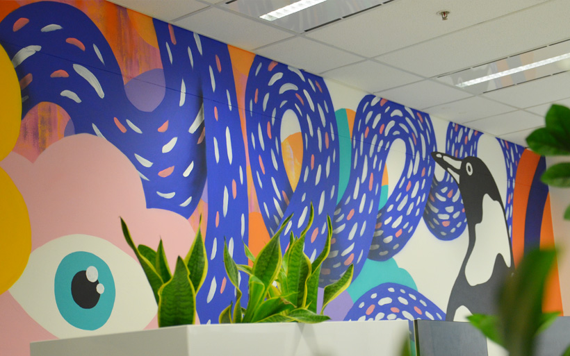 office magpie mural