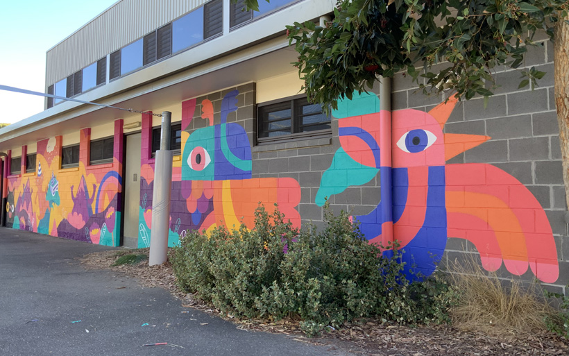 Melbourne school mural