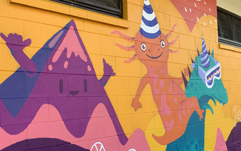 axolotl mural